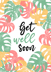 Get well soon Coral Greeting Card